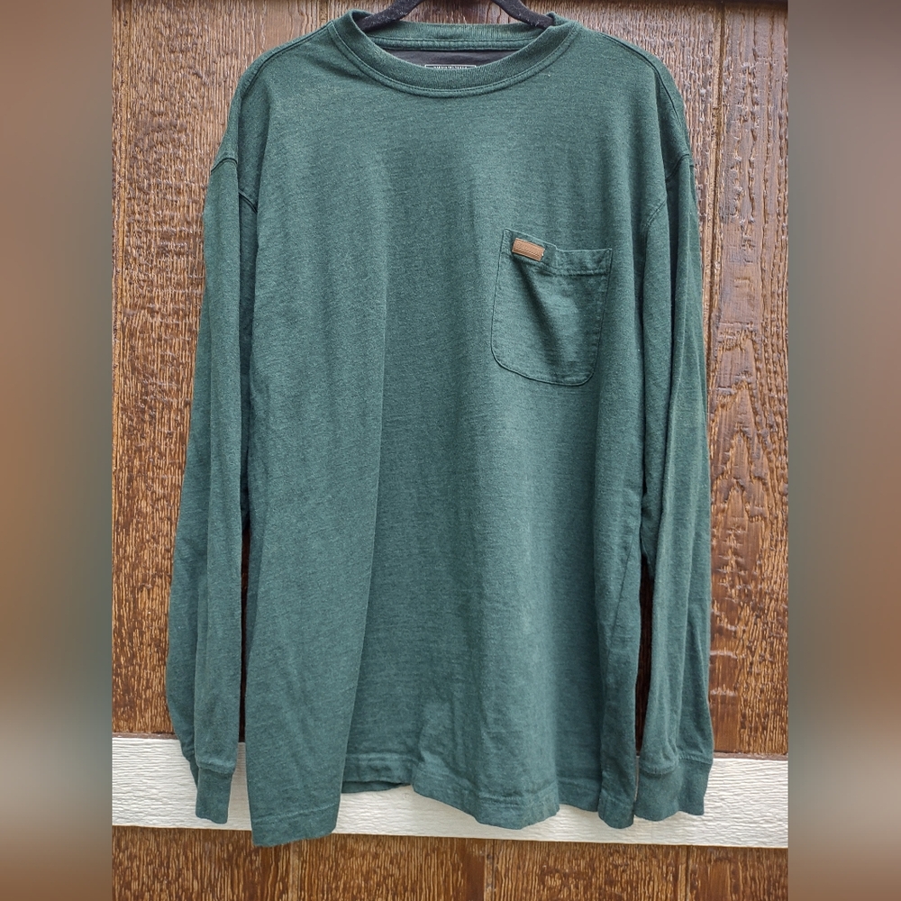Pendleton Deschutes Green One Pocket Long Sleeve T Shirt Mens L
